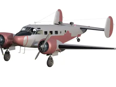 Piston engined aircraft 3D model