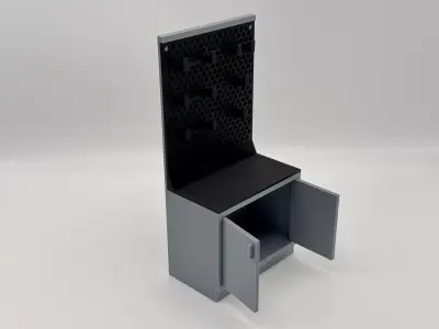 Armory - Rack and Cabinet 06 Large Half Cabinet 3D print model purchase