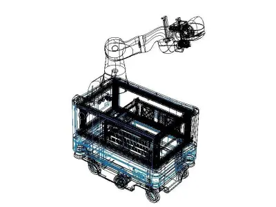 MiR Enclosed KUKA Robot Mount 3D model