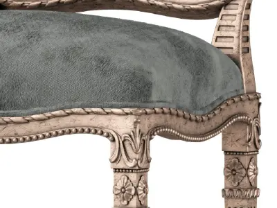ebanista luciani round dining table and chair 3D model