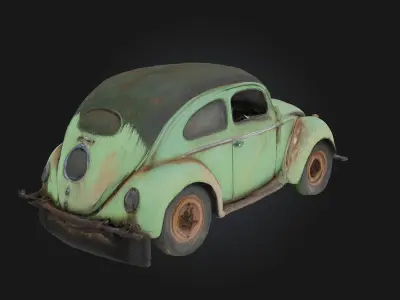 Vintage Beetle  Timeless Charm on Four Wheels 3D model