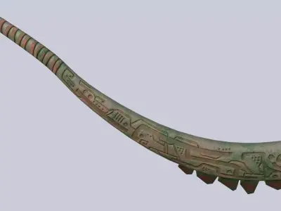 Mayan weapon Low-poly 3D model