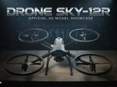 Drone  SKY-12R 3D model