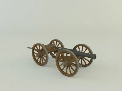 Assembly cannon 3D model