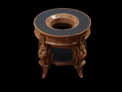 Antique  table  Low-poly 3D model