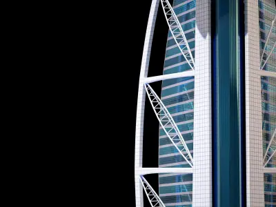 Burj Al Arab Hotel Tower PBR 3D model