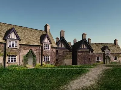Winchcombe Cottage Low-poly 3D model