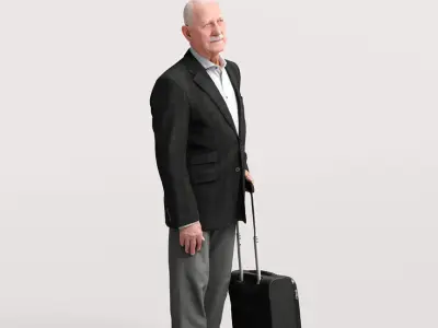Humano Traveling Man with suitcase 2206-12 3D model