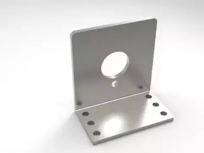 Mounting bracketclamp for Center shaft DC motor Free 3D model