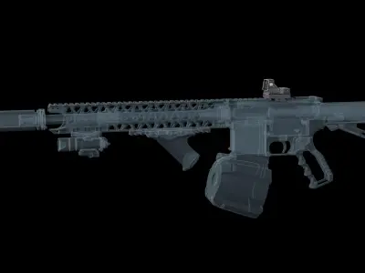 EOTECH EFLX  Red Dot Sight Low-poly 3D model