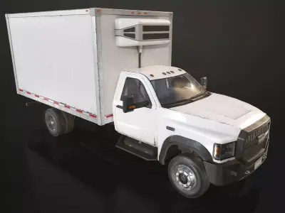 Medium Duty VX400 - Refrigerated Truck Low-poly 3D model