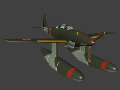 Aichi M6A Seiran Free low-poly 3D model