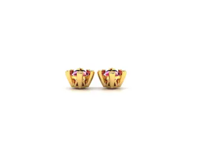 Women Oval Diamond Earrings 3dm STL OBJ FBX Render Details 3D print model