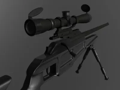 Blaser R93 German Police Sniper Rifle Hi-Res 3D model 3D model