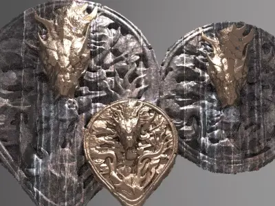 Dragon Crest 2 dark versions 2 3D model