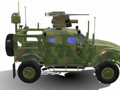 oshkosh matv mrap Low-poly 3D model