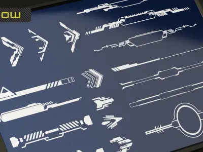 150 SCI-FI UI-HUD DECAL VOL02 Texture
