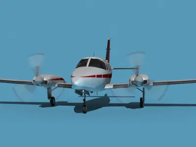 Piper PA-31-350 Navajo Chieftain V02 3D model