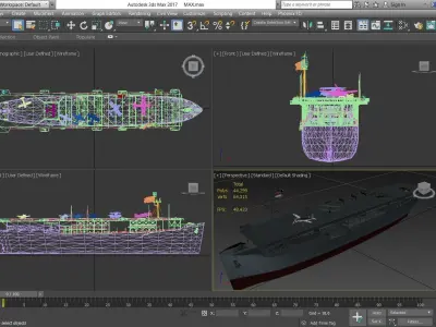 Ship 02 Low-poly 3D model
