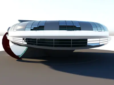 Science Fiction Building Free low-poly 3D model