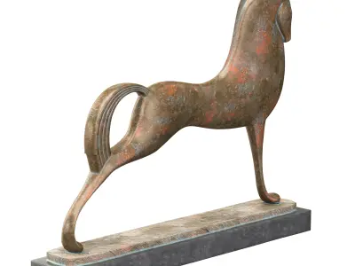 Antique Horse sculpture 3D model