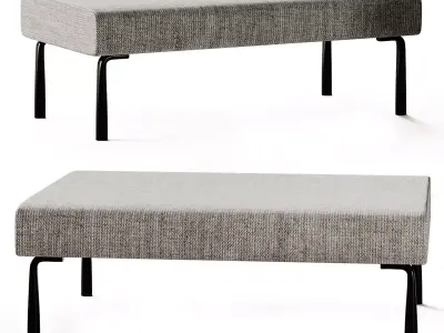 Et al AMBIT Backless fabric bench seating 3D model