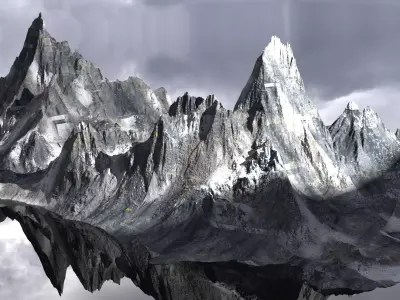 White witch Mountain 4  3D model