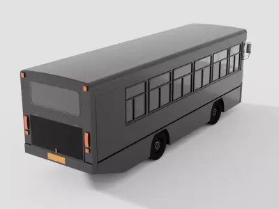 Passenger Bus - City Transportation  Low-poly 3D model