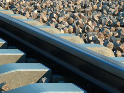Railway track facilities 3D model