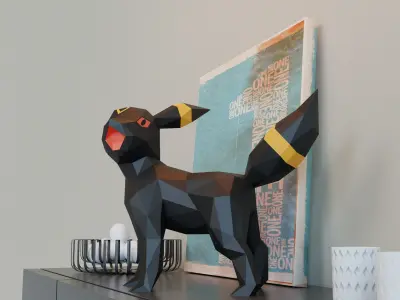 UMBREON POKEMON LOW POLY 3D model