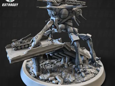 Moving Fortress 100mm Static Set 3D print model