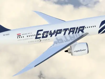 Boeing 787-9 Dreamliner Low-poly 3D model