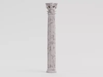 Corinthian Column V1 - Ornate Classical Pillar 3D model