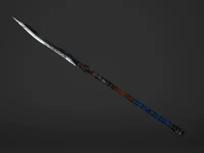 Saw Spear Head Low-poly 3D model