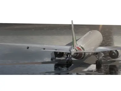 BOEING 777 2016 with interior 3D model