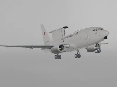 Boeing 737 AEWC  TAF 3D model