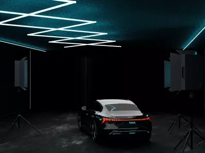 Car Studio -  Virtual Showroom  Low-poly 3D model