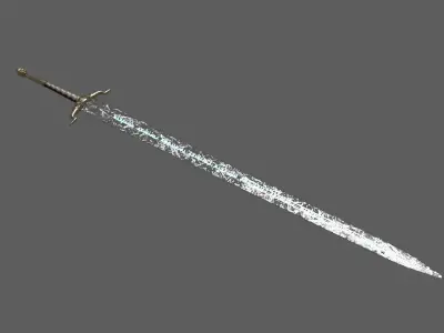 Mighty Sword Low-poly 3D model