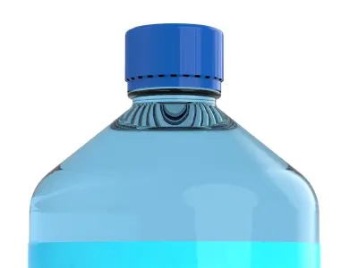 blue water bottle 3D model