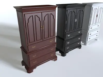 Classic Cabinet pack 4 Low-poly 3D model