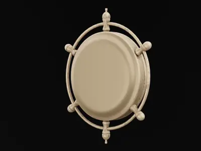 Golden Compass Low-poly 3D model