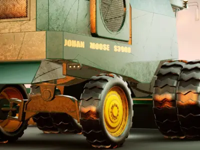 Harvester combine - farm vehicle 3D model