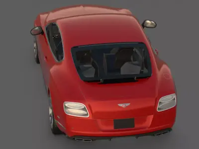 2014 Bentley Continental GT V8 S 3D Model  Agile British Tourer  Low-poly 3D model