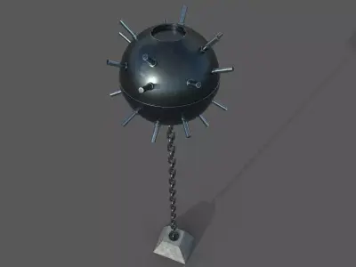 Naval Mine Low-poly 3D model Low-poly 3D model