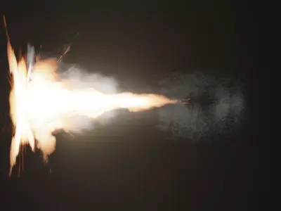 Gun Muzzle Flash Low-poly 3D model