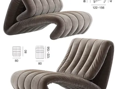 Armchair Ds 266 3D model