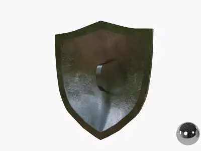 Knght Metal Shield Low-poly 3D model