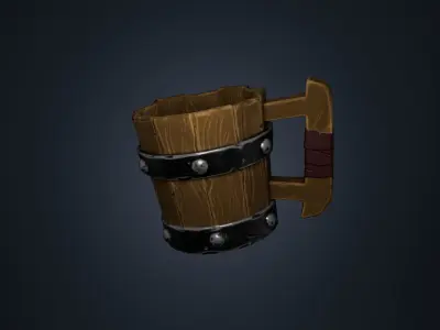 Stylized Cup Low-poly 3D model