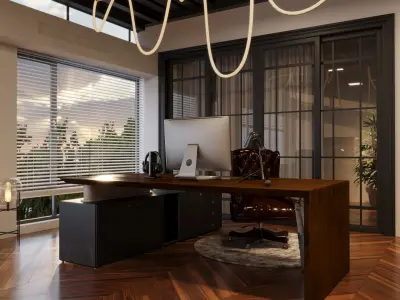 office Industrial Scene 3ds max  3D model