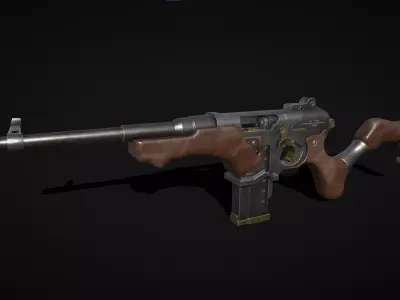 c52 carbine Low-poly 3D model